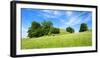 Cultivated Landscape with Hills and Trees, Agriculturally Extensively Used Meadows, Bavaria-Andreas Vitting-Framed Photographic Print