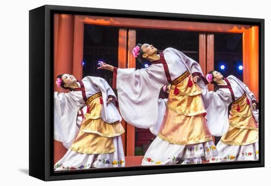 Cultural Performance in Period Costume, Beijing, China-Peter Adams-Framed Stretched Canvas