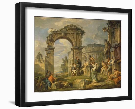 Cumaean Sibyl Prophesied the Birth of Christ, 1743-Giovanni Paolo Panini-Framed Giclee Print