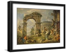 Cumaean Sibyl Prophesied the Birth of Christ, 1743-Giovanni Paolo Panini-Framed Giclee Print