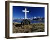 Cumberland East Bay, Hope Point, Memorial Cross for Sir Ernest Shackleton, South Georgia-Allan White-Framed Photographic Print