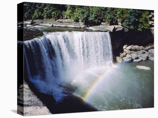 Cumberland Falls on the Cumberland River, It Drops 60 Feet Over the Sandstone Edge, Kentucky, USA-Anthony Waltham-Stretched Canvas