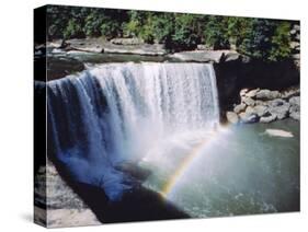 Cumberland Falls on the Cumberland River, It Drops 60 Feet Over the Sandstone Edge, Kentucky, USA-Anthony Waltham-Stretched Canvas