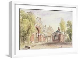 Cumberland Gate, Hyde Park, 1820-null-Framed Giclee Print