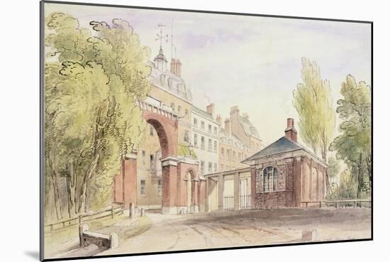 Cumberland Gate, Hyde Park, 1820-null-Mounted Giclee Print