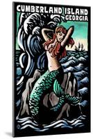 Cumberland Island, Georgia - Mermaid - Scratchboard-Lantern Press-Mounted Art Print