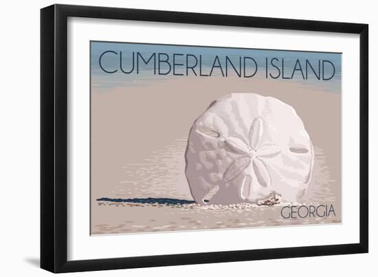 Cumberland Island, Georgia - Sand Dollar-Lantern Press-Framed Art Print