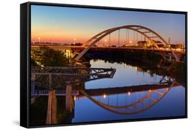 Cumberland River and Gateway Bridge, Nashville, Tennessee, United States of America, North America-Richard Cummins-Framed Stretched Canvas