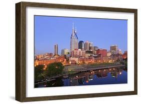 Cumberland River and Nashville Skyline, Tennessee, United States of America, North America-Richard Cummins-Framed Photographic Print