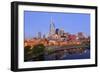 Cumberland River and Nashville Skyline, Tennessee, United States of America, North America-Richard Cummins-Framed Photographic Print