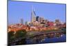 Cumberland River and Nashville Skyline, Tennessee, United States of America, North America-Richard Cummins-Mounted Photographic Print