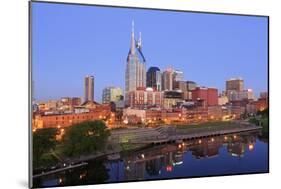 Cumberland River and Nashville Skyline, Tennessee, United States of America, North America-Richard Cummins-Mounted Photographic Print