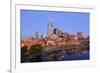 Cumberland River and Nashville Skyline, Tennessee, United States of America, North America-Richard Cummins-Framed Photographic Print