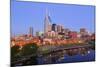 Cumberland River and Nashville Skyline, Tennessee, United States of America, North America-Richard Cummins-Mounted Photographic Print