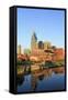 Cumberland River and Nashville Skyline, Tennessee, United States of America, North America-Richard Cummins-Framed Stretched Canvas