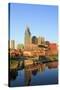 Cumberland River and Nashville Skyline, Tennessee, United States of America, North America-Richard Cummins-Stretched Canvas