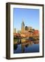 Cumberland River and Nashville Skyline, Tennessee, United States of America, North America-Richard Cummins-Framed Photographic Print