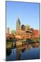 Cumberland River and Nashville Skyline, Tennessee, United States of America, North America-Richard Cummins-Mounted Photographic Print