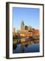 Cumberland River and Nashville Skyline, Tennessee, United States of America, North America-Richard Cummins-Framed Photographic Print