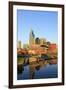 Cumberland River and Nashville Skyline, Tennessee, United States of America, North America-Richard Cummins-Framed Photographic Print