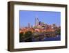 Cumberland River and Nashville Skyline, Tennessee, United States of America, North America-Richard Cummins-Framed Photographic Print