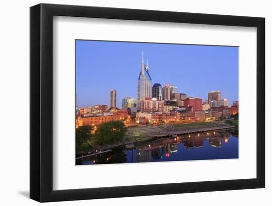 Cumberland River and Nashville Skyline, Tennessee, United States of America, North America-Richard Cummins-Framed Photographic Print