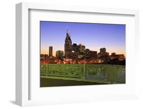 Cumberland River and Nashville Skyline, Tennessee, United States of America, North America-Richard Cummins-Framed Photographic Print