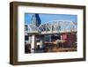 Cumberland River Pedestrian Bridge, Nashville Skyline, Tennessee-null-Framed Photographic Print