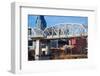 Cumberland River Pedestrian Bridge, Nashville Skyline, Tennessee-null-Framed Photographic Print