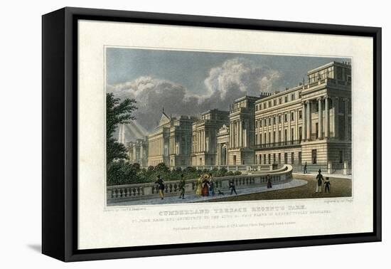 Cumberland Terrace, Regent's Park, London, 1827-J Tingle-Framed Stretched Canvas