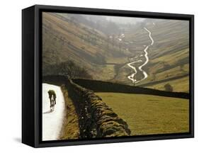 Cumbria, Lake District, Cycling Through Buttermere in the Lake District, England-Paul Harris-Framed Stretched Canvas