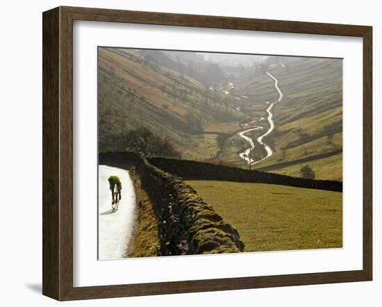 Cumbria, Lake District, Cycling Through Buttermere in the Lake District, England-Paul Harris-Framed Photographic Print