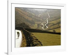 Cumbria, Lake District, Cycling Through Buttermere in the Lake District, England-Paul Harris-Framed Photographic Print