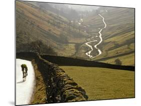 Cumbria, Lake District, Cycling Through Buttermere in the Lake District, England-Paul Harris-Mounted Photographic Print
