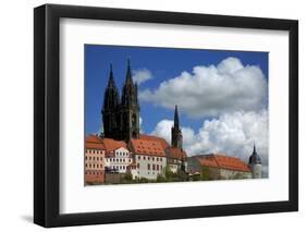 Cumulus Clouds Above the Mei§en Castle Hill-Uwe Steffens-Framed Photographic Print