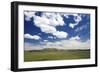 Cumulus Clouds and Blue Sky over Green Fields Near Pine, Idaho, USA-David R. Frazier-Framed Photographic Print