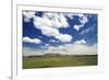 Cumulus Clouds and Blue Sky over Green Fields Near Pine, Idaho, USA-David R. Frazier-Framed Photographic Print