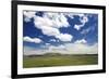 Cumulus Clouds and Blue Sky over Green Fields Near Pine, Idaho, USA-David R. Frazier-Framed Photographic Print