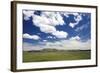 Cumulus Clouds and Blue Sky over Green Fields Near Pine, Idaho, USA-David R. Frazier-Framed Photographic Print