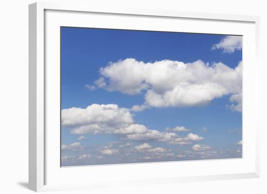 Cumulus Clouds, Blue Sky, Summer, Germany, Europe-Markus-Framed Photographic Print