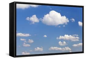 Cumulus Clouds, Blue Sky, Summer, Germany, Europe-Markus-Framed Stretched Canvas