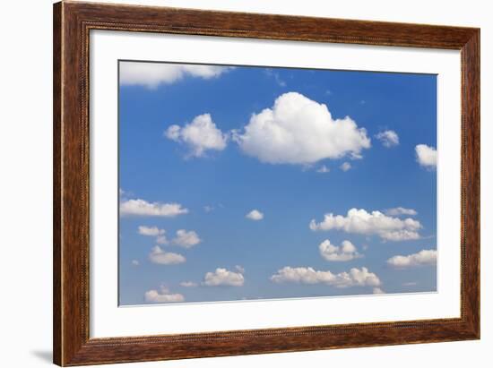 Cumulus Clouds, Blue Sky, Summer, Germany, Europe-Markus-Framed Photographic Print