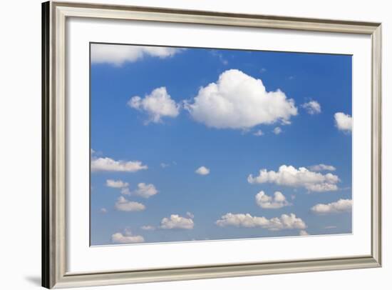 Cumulus Clouds, Blue Sky, Summer, Germany, Europe-Markus-Framed Photographic Print