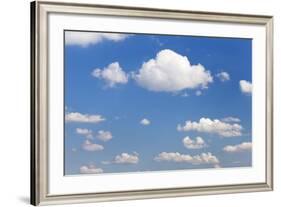 Cumulus Clouds, Blue Sky, Summer, Germany, Europe-Markus-Framed Photographic Print