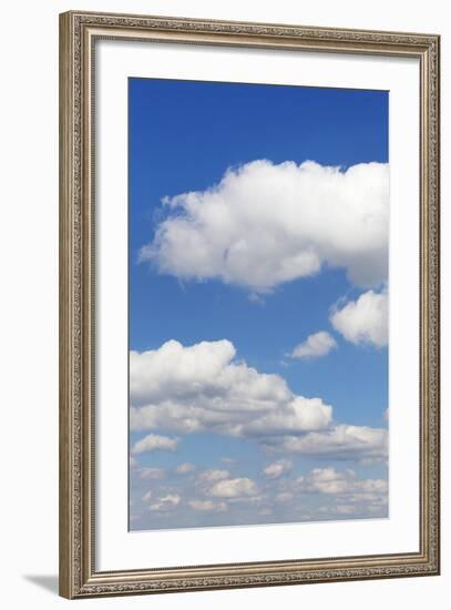 Cumulus Clouds, Blue Sky, Summer, Germany, Europe-Markus-Framed Photographic Print