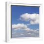 Cumulus Clouds, Blue Sky, Summer, Germany, Europe-Markus Lange-Framed Premium Photographic Print