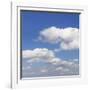 Cumulus Clouds, Blue Sky, Summer, Germany, Europe-Markus Lange-Framed Premium Photographic Print