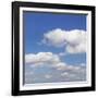 Cumulus Clouds, Blue Sky, Summer, Germany, Europe-Markus Lange-Framed Premium Photographic Print