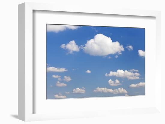 Cumulus Clouds, Blue Sky, Summer, Germany, Europe-Markus-Framed Photographic Print