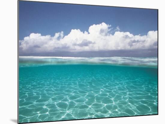 Cumulus Clouds Over Sea, Aqua-null-Mounted Photographic Print